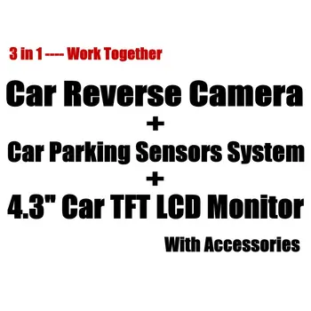 Automobilių Skaitmeninis Parkavimo Jutiklių Sistemos, Skirtos Honda Crosstour 2009-m. HD Ekranas / Automobilių Atvirkštinio Galinio vaizdo Kamera