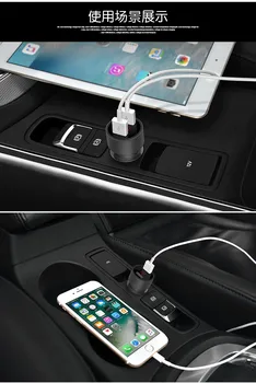 Automobilių Stiliaus LED Dvigubas USB Automobilinis Įkroviklis Įklija, lifan x60 