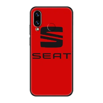 Automobilių sėdynės Logotipas Telefoną atveju Huawei Honor Mate 5 7 8 9 10 20 i A U Lite, black Pro tapybos funda tendencija vandeniui 3D Etui tpu