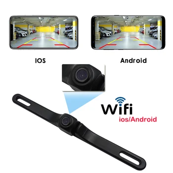 Automobilių Wifi Galinio vaizdo Kameros JAV Licenciją Plokštės Rėmas Naktinio Matymo Atsarginės Atbulinės eigos Kamera Skirta 