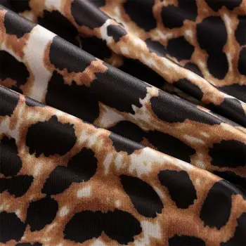 Bamblys vaikams Baby Girl Rudenį Leopardas Spausdinti Princesė Mielas Suknelė ilgomis Rankovėmis Diržo Šalis, Tiesiai Tutu Suknelė Atsitiktinis Konkurso 1-6Y