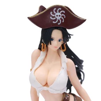 Bandai Anime One Piece Pav Boa Hancock Sexy Mergaitės Lėlės Kapitonas Stiliaus PVC Veiksmų Modelį, Žaislai Suaugusių Kolekcines, Gimtadienio Dovanos