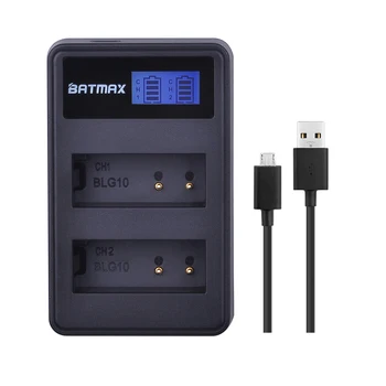 Batmax 4PCS NT-BLG10 NT BLE9 DMWBLG10 Baterija+LCD USB Dual Kroviklis Panasonic BLG10E BLG10GK BLG10 DMC-GF6 DMC-GX7 GF6 GX7