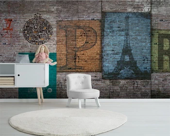 Beibehang Modernus minimalistinis retro anotacija anglų Bokštas full house tapetai, 3D foto freskos papel de parede užsakymą 3d tapetai