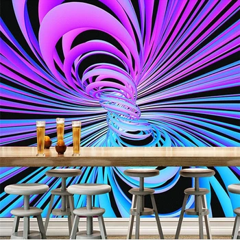 Beibehang Tapetai, freskos užsakymą 3D trimatis spalvinga mados dinaminis universalus baras, kavinė KTV freskos atgal apdaila