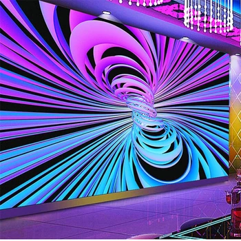 Beibehang Tapetai, freskos užsakymą 3D trimatis spalvinga mados dinaminis universalus baras, kavinė KTV freskos atgal apdaila