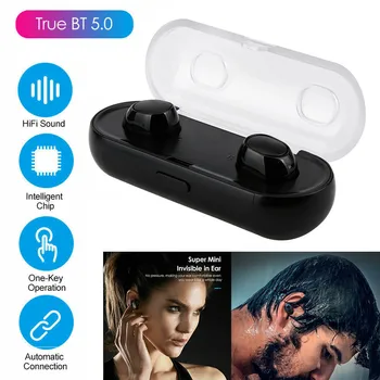 Belaidės Mini Ausinės Bluetooth 4.2 Stereo Ausines In-Ear Ausinės Ausinių Su MIKROFONU Su Mikrofonu Skambinant laisvų Rankų įranga-2021