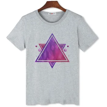 BGtomato trikampis marškinėlius mados geometrinis spausdinti marškinėliai vyrams vasaros cool white t-shirt