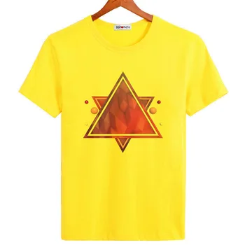 BGtomato trikampis marškinėlius mados geometrinis spausdinti marškinėliai vyrams vasaros cool white t-shirt