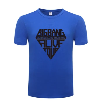 Bigbang Gyvas Kelionių Naujovė vyriški T-Shirt Marškinėliai Vyrams 2018 Naujas Trumpas Rankovės O Kaklo Medvilnės Atsitiktinis Viršų Tee