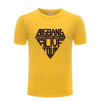 Bigbang Gyvas Kelionių Naujovė vyriški T-Shirt Marškinėliai Vyrams 2018 Naujas Trumpas Rankovės O Kaklo Medvilnės Atsitiktinis Viršų Tee