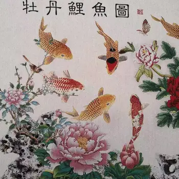 Bijūnų karpis piešimo antikvariniai siuvinėjimo paveikslų kolekcija Tibeto stilius thangka kabo paveikslai
