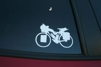 BikePacking Dviratį die-cut lango lipdukas 12,5 cm