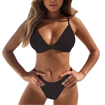 Bikini 2020 m. maudymosi kostiumėlį Moteris, Dviejų dalių, Bikini Komplektas Kietų Paminkštinta Push-Up maudymosi Kostiumėliai maudymosi kostiumėlį Biquini Micro Bikini#m9