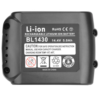 BL1430 14,4 V 5.0 mAh Li-Ion Baterijos MAKITA BL1415 194066-1 194065-3 194559-8 MAK1430Li MET1821