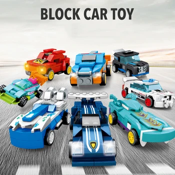 Blokuoti Automobilių Žaislai, Novatoriškas, Montavimas Statybos Rinkiniai Vaikų Lenktynių Modelio Žaislai, Dovanos Berniukams Vaikai