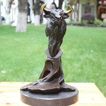 Bulių karvių abstraktaus meno kūriniams Namų Dekoravimo pirmąjį bronzos skulptūra Viešbutis vario apdaila