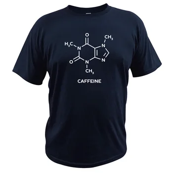Caffine T Shirts Espresso Cheminė Formulė Atspausdinta Tee Marškinėliai Atsitiktinis Trumpas Rankovės Vasaros Viršūnes Homme Medvilnės US Dydis