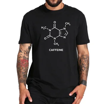 Caffine T Shirts Espresso Cheminė Formulė Atspausdinta Tee Marškinėliai Atsitiktinis Trumpas Rankovės Vasaros Viršūnes Homme Medvilnės US Dydis