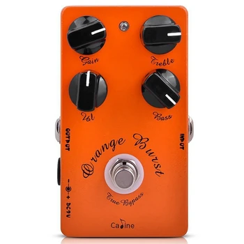 Caline CP-18 Sprogo Overdrive Gitaros Efektu Pedalas Orange Stiprintuvas Gitaros Pedalas Priedai, Dalys