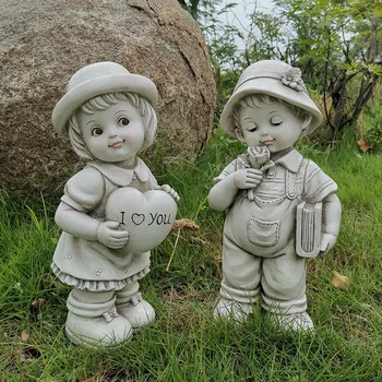 Cartoon Vaikų Sodo Dekoravimo, Sodo Žolės, Sodo Kraštovaizdžio Skulptūra Dervos Amatai