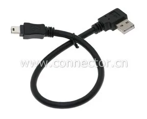 Chenyang USB Mini-B Male į USB 2.0 A /M dešinę 90 laipsnių Kampu kabelis 50cm