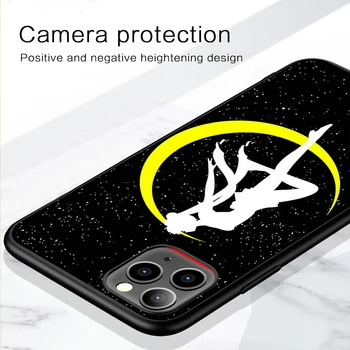 Ciciber Funda Atveju Iphone 12 Case for IPhone 12 11 Pro XR 7 X XS Mini Max 8 6 6S Plus SE 2020 Juoda Silikono Sailor Moon TPU