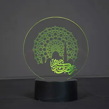 Creative 3D Ramadanas Akrilo Naktį Šviesos EID Mubarakas LED Lentelės, Stalo Lempos Dekoras