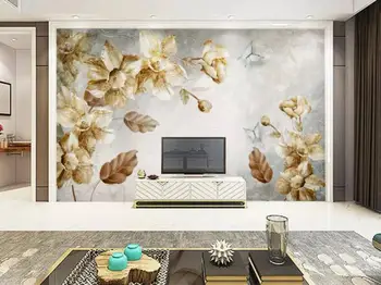Custom Gėlių abstraktūs Tapetai, 3D Stereoskopinis Meno Sienos Freskos gyvenamojo Kambario, Miegamojo, Fone, Fonas, Sienos Dekoratyvinis