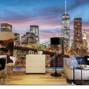 Custom kraštovaizdžio tapetai,Bruklino Tiltas,3D foto freskos gyvenimo kambario, miegamasis restoranas fono sienos tapetai
