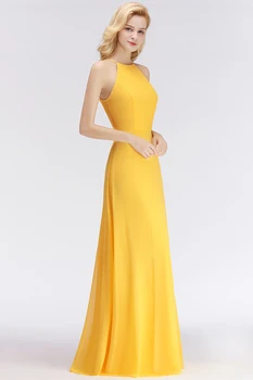 [Custom-made] Elegantiškas Vestuvių linijos, Ilgai bridesmaids suknelės Šifono vestuves prom taurę suknelė Suknelė 2019 m. didmeninės užsakymą