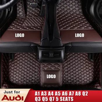 Custom Oda atspari Vandeniui Automobilių Kilimėliai, Pagalvėlės Audi A4, Audi A6 1996-2020 2000-2020 automobilių stilius auto kojų kilimėliai priedai