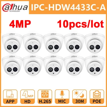 Dahua IP vaizdo kamera IPC-HDW4433C-A 4MP tinklo IP Kameros Onvif Built-in MIC POE 4433c-a 4431c-Namų Apsaugos VAIZDO H. 265 vaizdo Kamera IPC