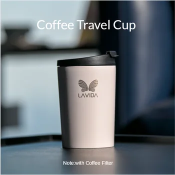 Daugkartinio naudojimo Kavos Filtras Nešiojamų Kelionės Kavos Puodelis Ranka-padarė Kavos Dripper Arbatos Puodelio Nustatyti Coffeeware Nerūdijančio Plieno Baltos Lašelinę Puodelis