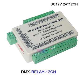 DC12V 3CH/4CH/6CH/8CH/12CH/16CH Relės perjungimas dmx512 Valdytojas ,XRL RJ45 DMX512 relė Reguliatorius led lempos šviesos