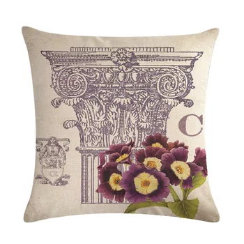 Derliaus Romos Architektūros Romos pagalvėlių apvalkalus 45x45cm Aikštėje Gėlių Mesti Pagalvės Dangtelis Sofos Užvalkalas