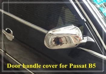 Didesnis žvaigždučių ABS chrome 2vnt šoniniai Durelių Veidrodėliai dekoratyvinis Dangtis,galinio vaizdo apsaugine danga Volkswagen Passat B5