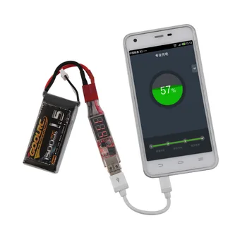Didmeninė 1pcs 2S-6S Ličio Baterijos Kroviklis Konverteris T-Plug XT60 Kištukas Su Įtampos Ekranas, iphone Ipad, HTC Dropshipping