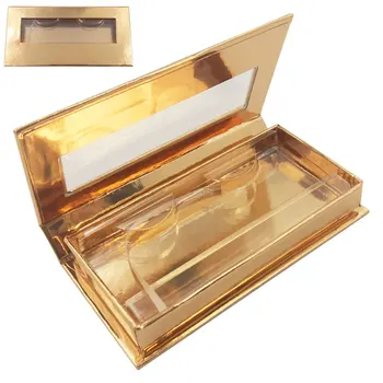 Didmeninė Blakstienų Dėžutės Pakuotės Blakstienų Dėžutės Pakuotės Užsakymą Stačiakampis Langas Rose Gold Magnetinio Blakstienų Saugojimo Atveju Pardavėjai