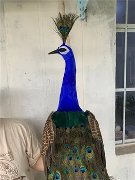Didžiulis realus gyvenimas gražus povas modelis putų&plunksna ilga uodega spalvingas povas paukščių dovana, apie 180cm c3010