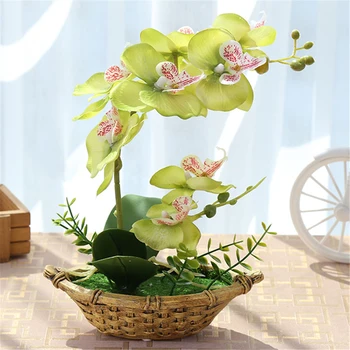 Dirbtinių Drugelių Orchidėja, Gėlių, Augalų Su Pot Pot Realus Vazoninių Augalų Buveinės Lentelė Patalpų Vidaus Lauko Apdaila