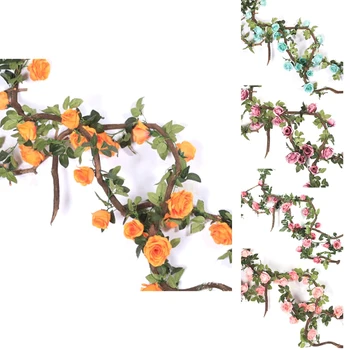 Dirbtinių Gėlių Šilko Rožė Gėlių Kabinti Dirbtiniai Augalai Vestuves Girliandą Amatų Vasaros Sodo Dekoro