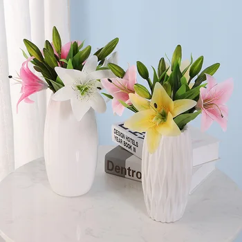Dirbtinės Gėlės, Lelija Namų Puošybai Vestuvių PU Plastiko Mini Gėlių kompozicijų Dovanas Naujiems Metams