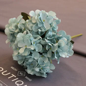 Dirbtinės Gėlės Šilko Hydrangea Aukštos Kokybės Retro Netikrą Gėlių Vestuves Namų Dekoro 