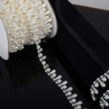 DIY2YD Plotis kaip 14mm kalnų krištolas Grandinės Crystal Pearl Grandinės Siūti Apdailos Vestuvių Suknelė, Kostiumas Aplikacijos