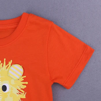 DSY319 1-6Y Animacinių filmų liūtas modelį, Vaikai Berniuko trumpas Rankovės Marškinėliai vasaros Medvilnės Baby Kid ' s Tees T-Shirts Vaikų Berniukų Drabužiai