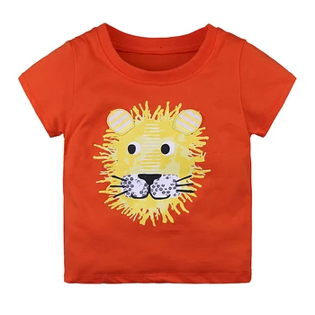DSY319 1-6Y Animacinių filmų liūtas modelį, Vaikai Berniuko trumpas Rankovės Marškinėliai vasaros Medvilnės Baby Kid ' s Tees T-Shirts Vaikų Berniukų Drabužiai