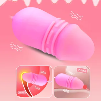 Dual Kiaušinių Vibratorius Makšties Antgalis Klitorio Stimuliatorius Kalba Lyžis Oralinio Sekso Žaislai Suaugusiems, Moterims, Moteriška Masturbator 12 Greičių