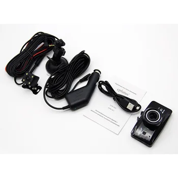 DVR Automobilinis Video Recorder automobilių 2 kameros, Auto Video Registrator Diktofonas Veidrodis DVR 921 2,7 colio 
