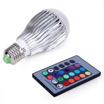 [ E27 RGB LED Lempos ] 9W AC100-240V led Lemputė Lemputė su Nuotolinio Valdymo kelis spalvos led apšvietimas nemokamas pristatymas
